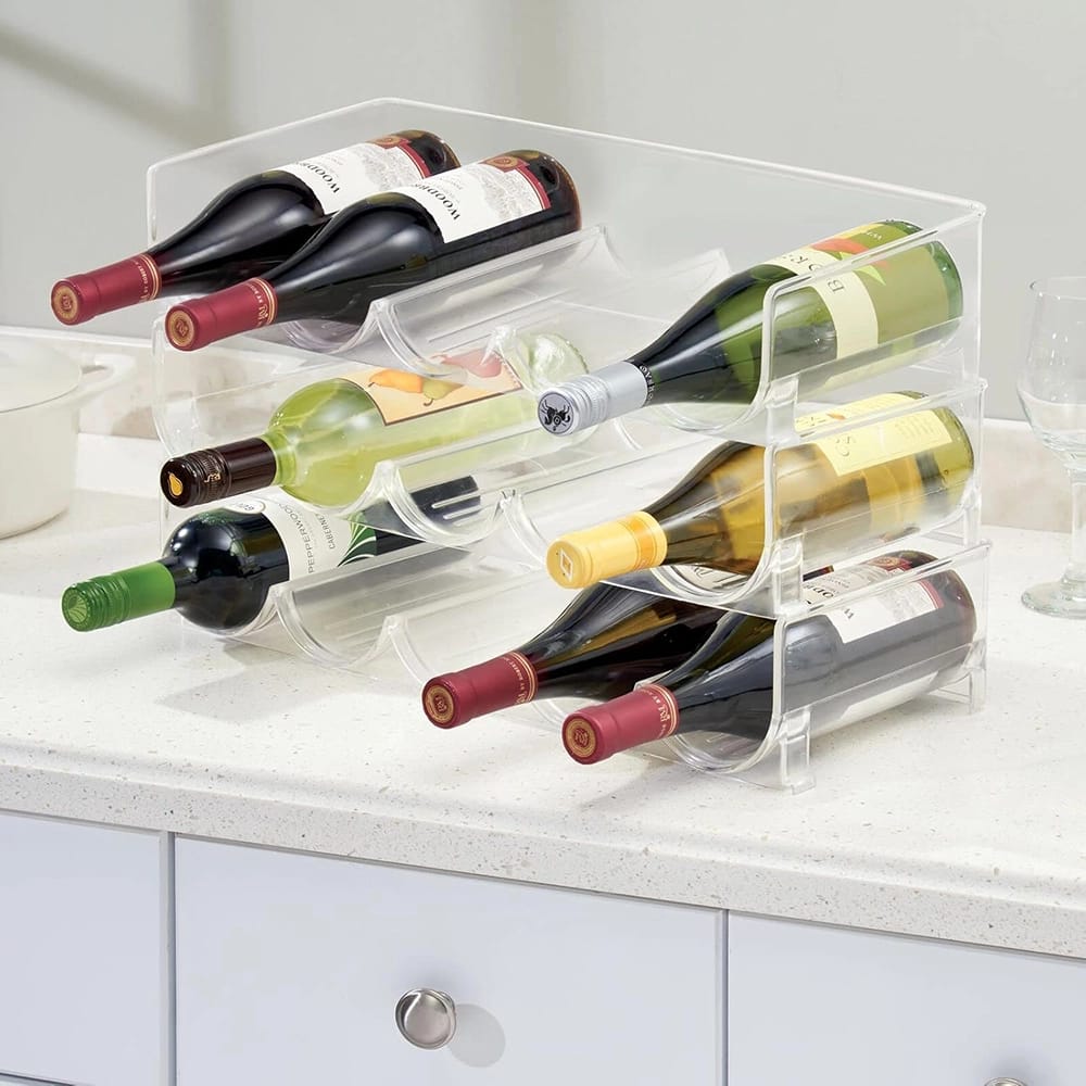mDesign Free-Standing Wine Rack, 4 Pack