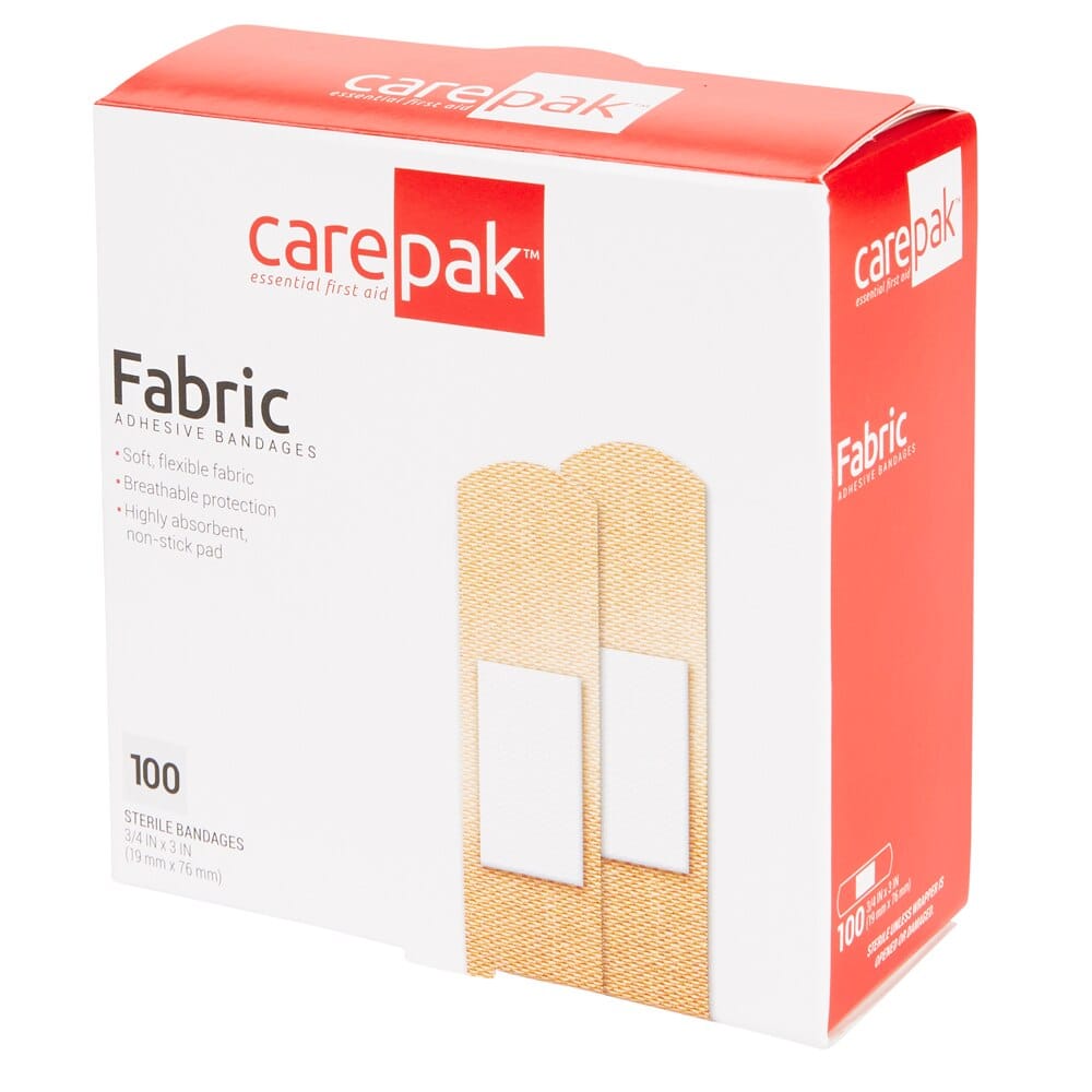 carepak Fabric Adhesive Sterile Bandages, 100 Count