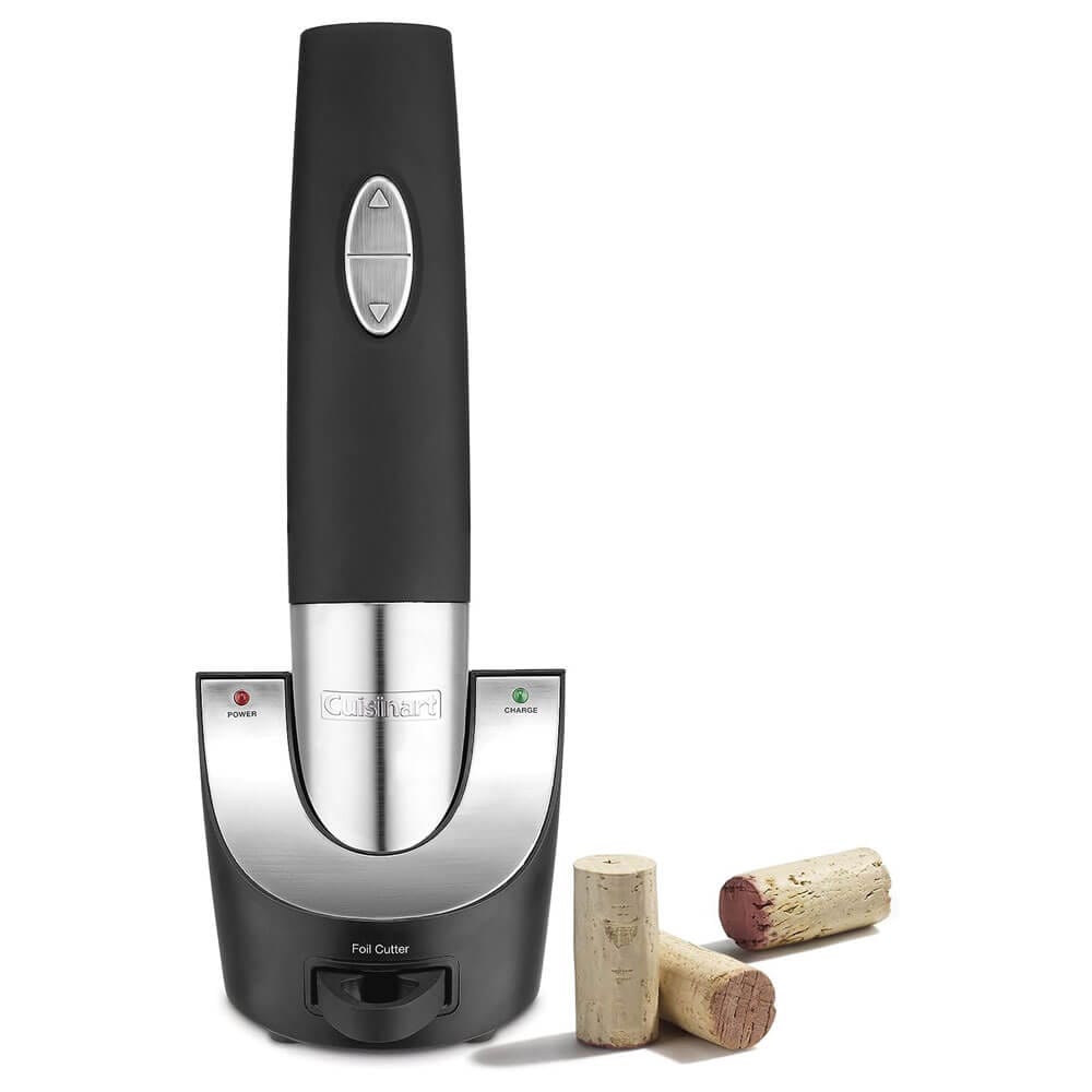 Cuisinart Cordless Wine Opener with Vacuum Sealer, Black