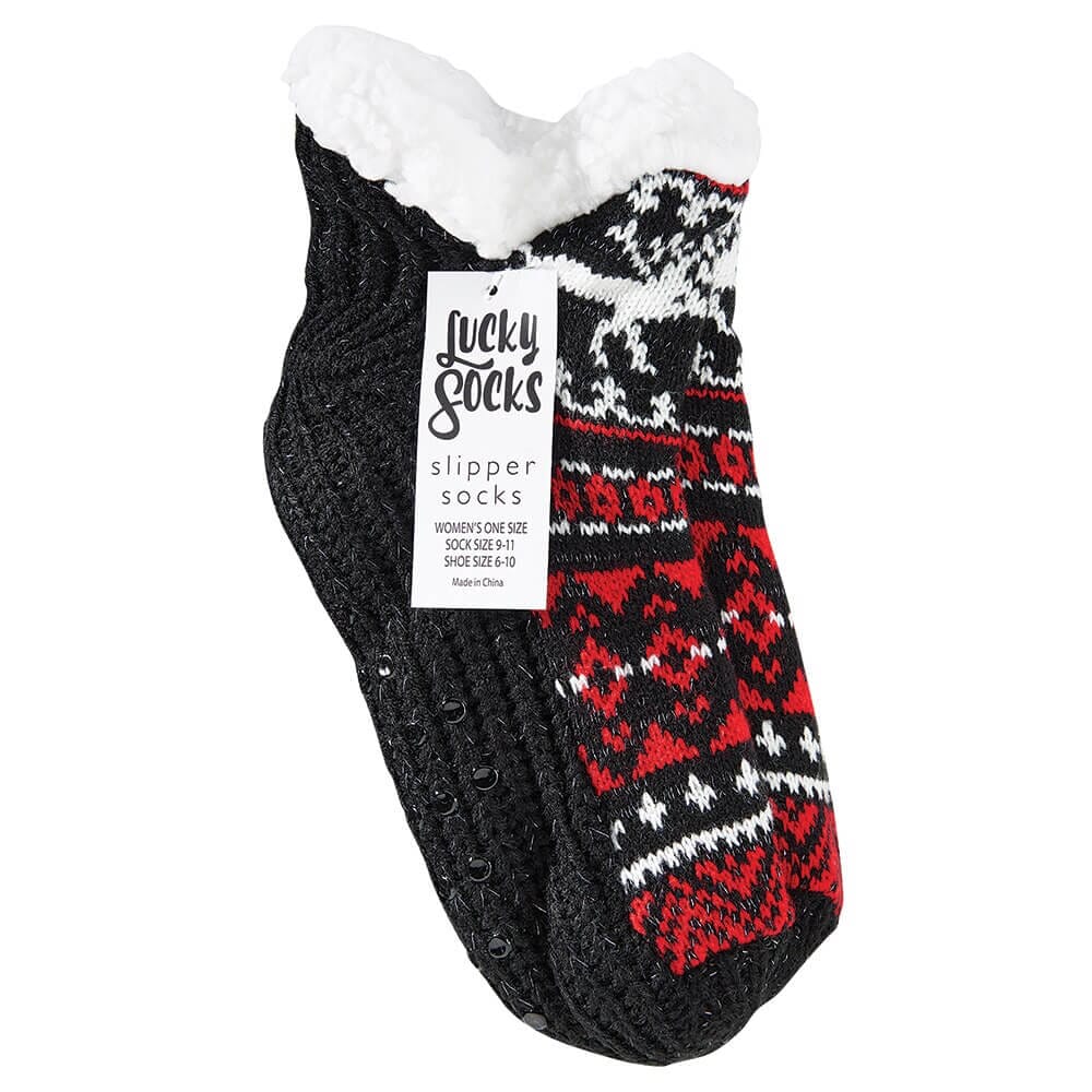 Lucky Socks Women's Ankle Slipper Socks