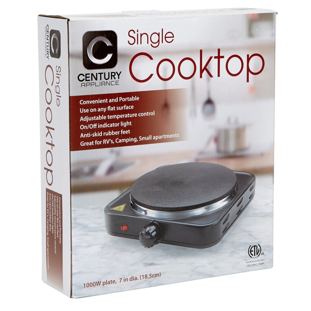Single Burner Cooktop, Black