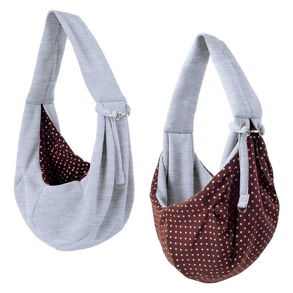 iPrimio Soft Reversible Pet Carrier Sling for Dogs & Cats, Gray