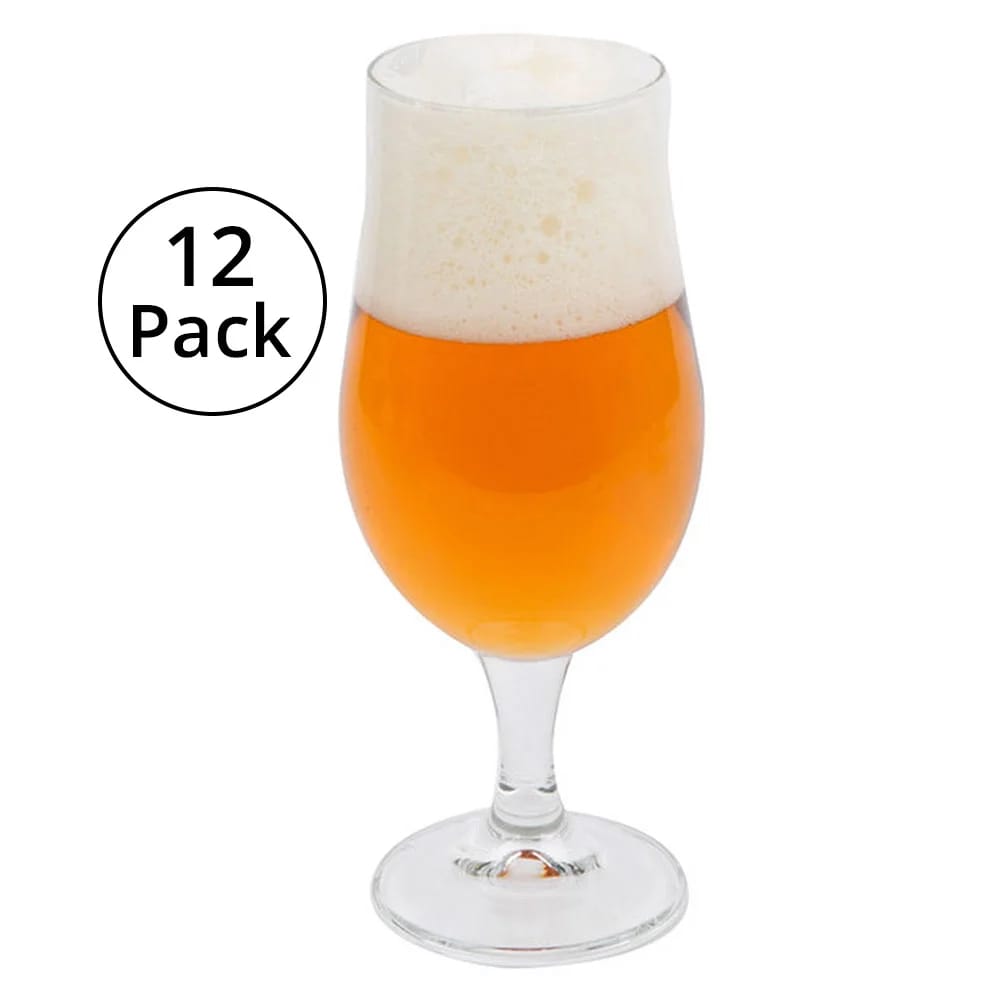 Libbey Munique Stemmed Pilsner Glasses, 12-Pack