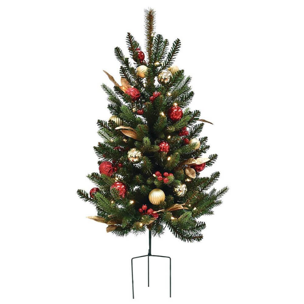 Caffco 30" Marley Christmas Tree with Lawn Stake & 50 Warm White LED Lights