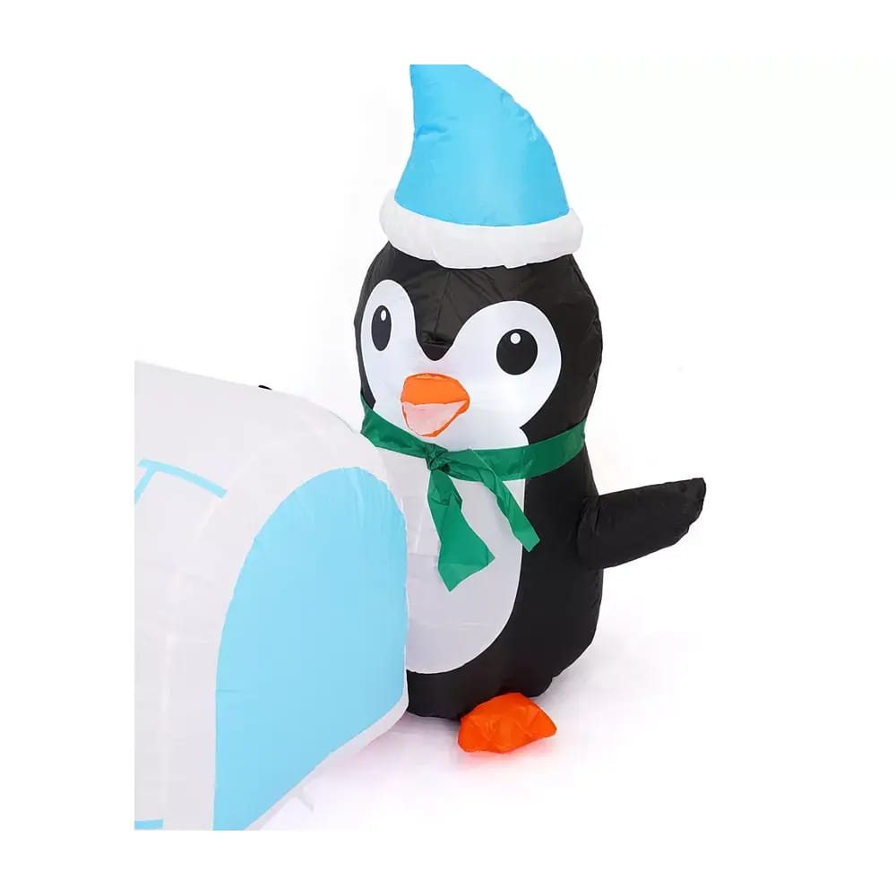 5.5' Polar Bear & Penguins with Igloo Inflatable