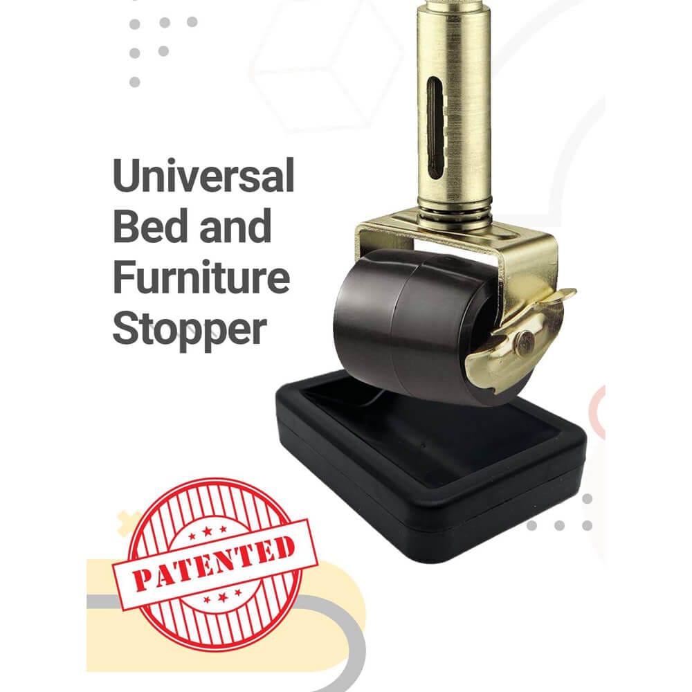 SlipToGrip Universal Furniture & Bed Stopper, Set of 4, Black