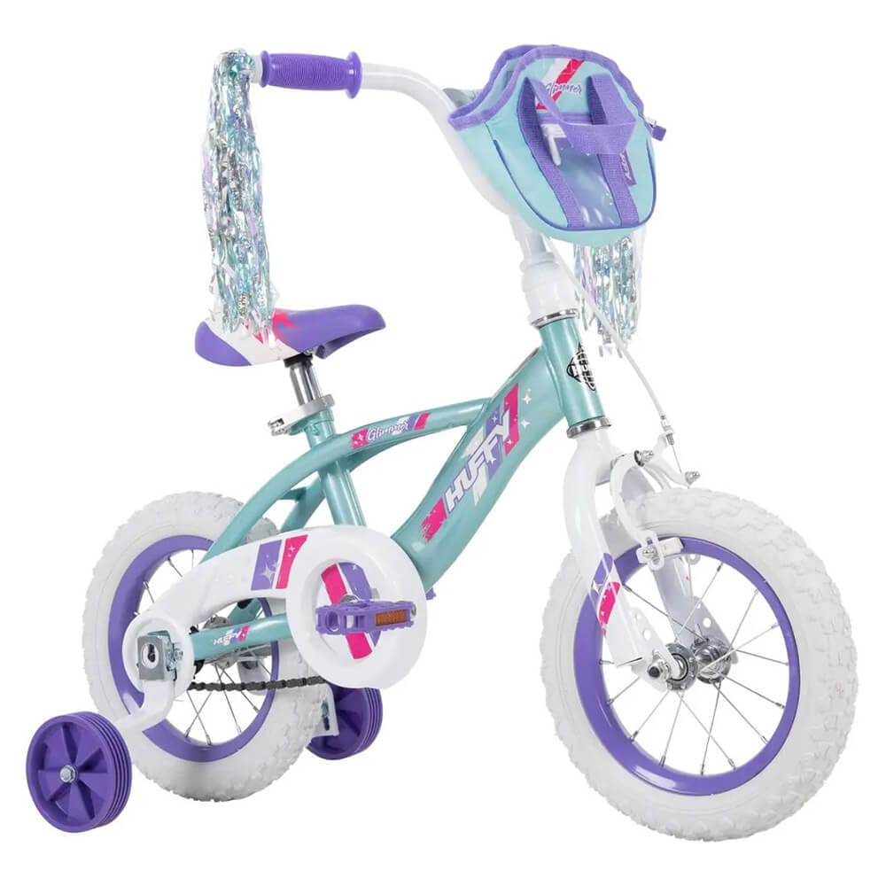 Huffy Glimmer Kids' 12-Inch Quick Connect Bike, Sea Crystal Blue