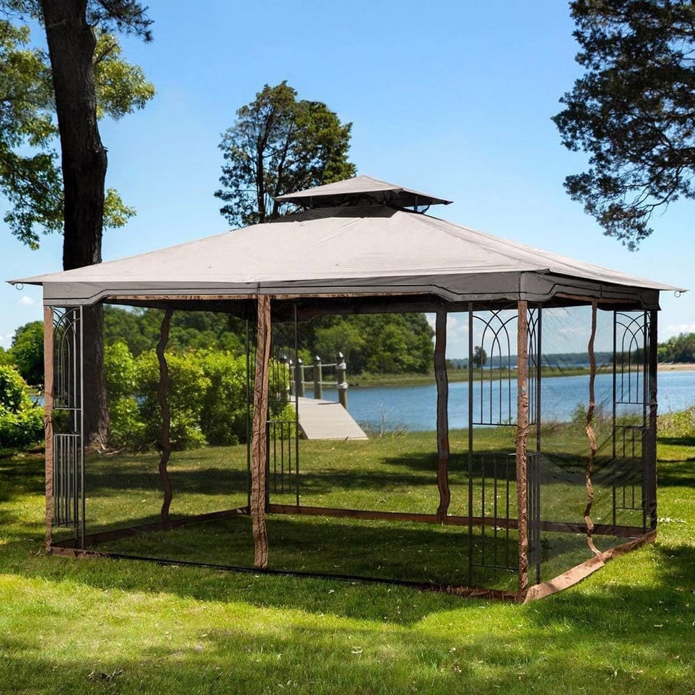 Regency II Gazebo Replacement Canopy, Gray