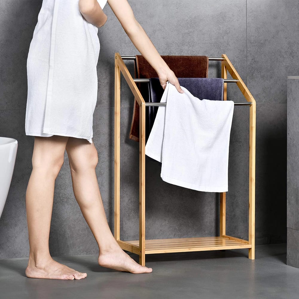 ToiletTree Products Bamboo Towel Rack Holder