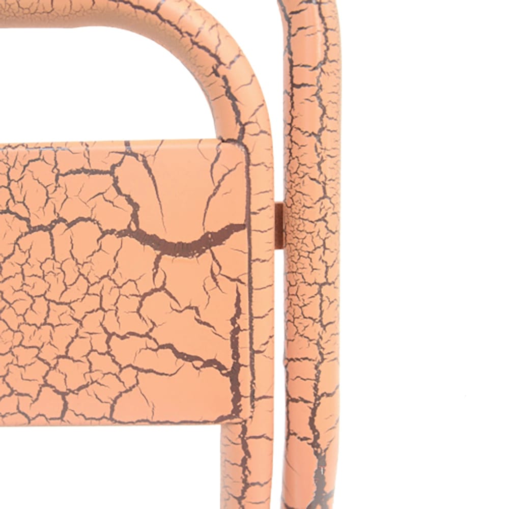 Carmella Stackable Metal Outdoor Bar Stool, Orange, 2 Count