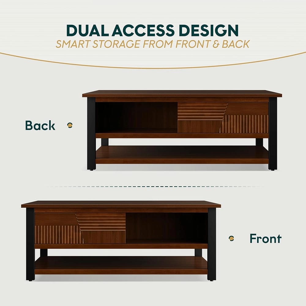 Bme Trapeze Coffee Table, Walnut