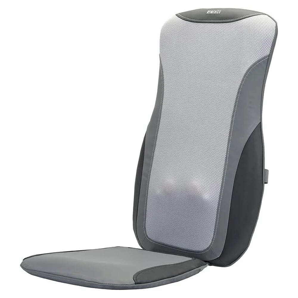 HoMedics Cordless Heated Deep Tissue Shiatsu Massage Cushion, Gray