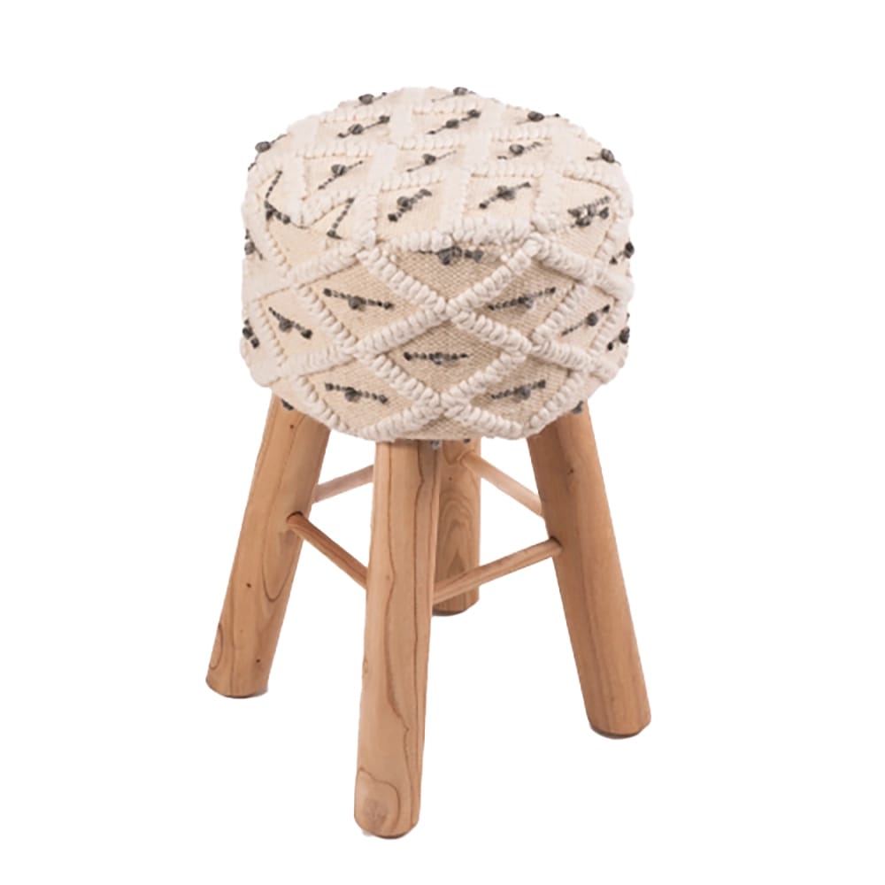 Albany Living 29" Upholstered Patterned Stool, Tan