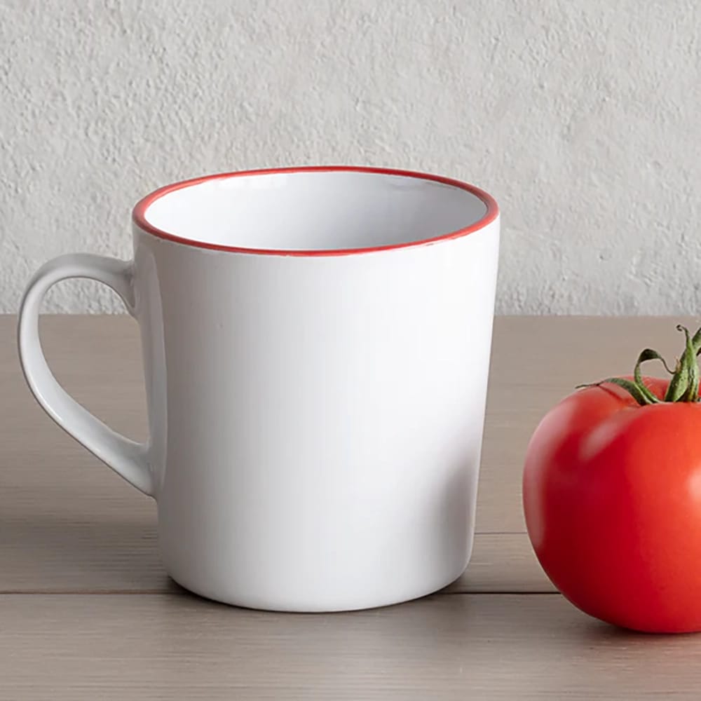 Leeway Mug, Red Stripe, Set of 4