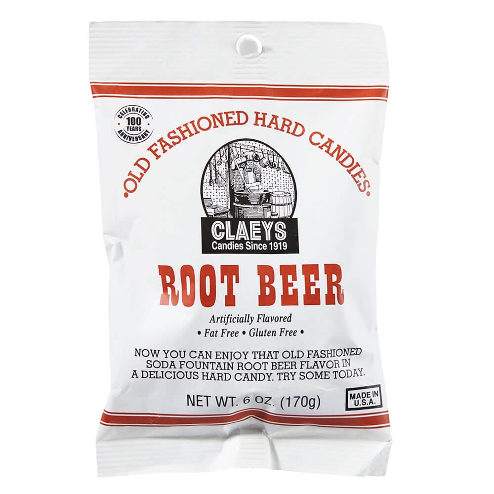 Claeys Root Beer Old Fashioned Hard Candy, 6 oz