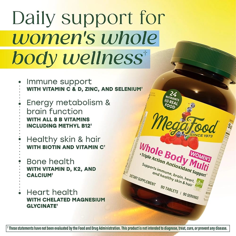 MegaFood One Daily Multivitamin for Women & Men, 24 Nutrients, 90 Tablets