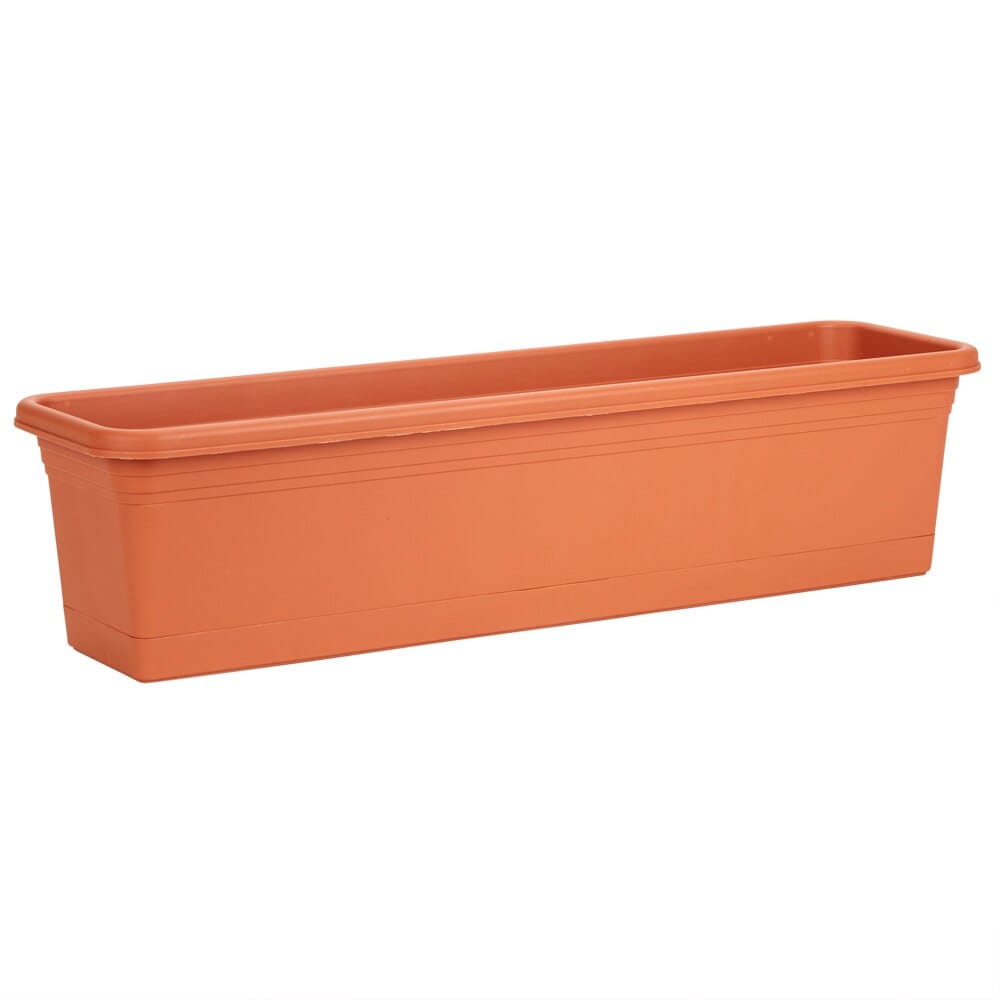 30" Window Box Planter with Attached Saucer