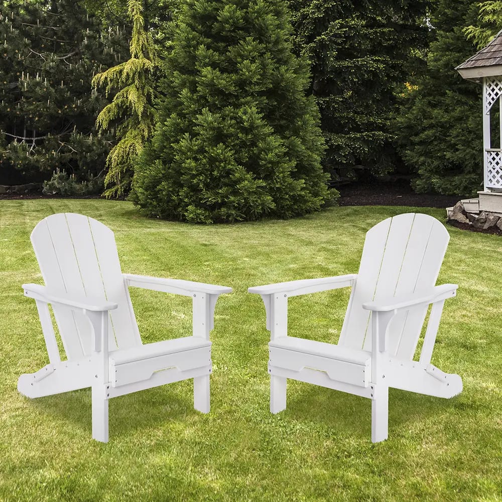 Folding Adirondack Chair, White