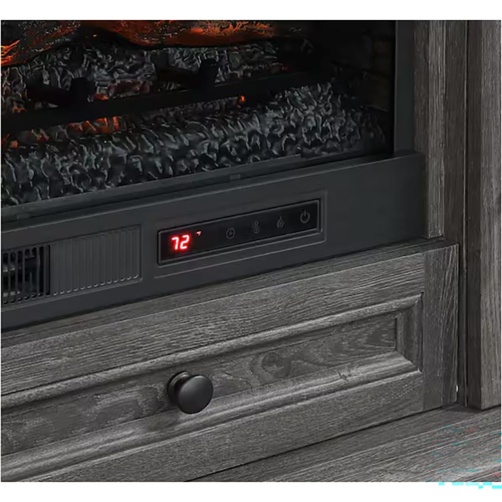 Whalen 74-Inch Freestanding Fireplace Console, Ash Gray