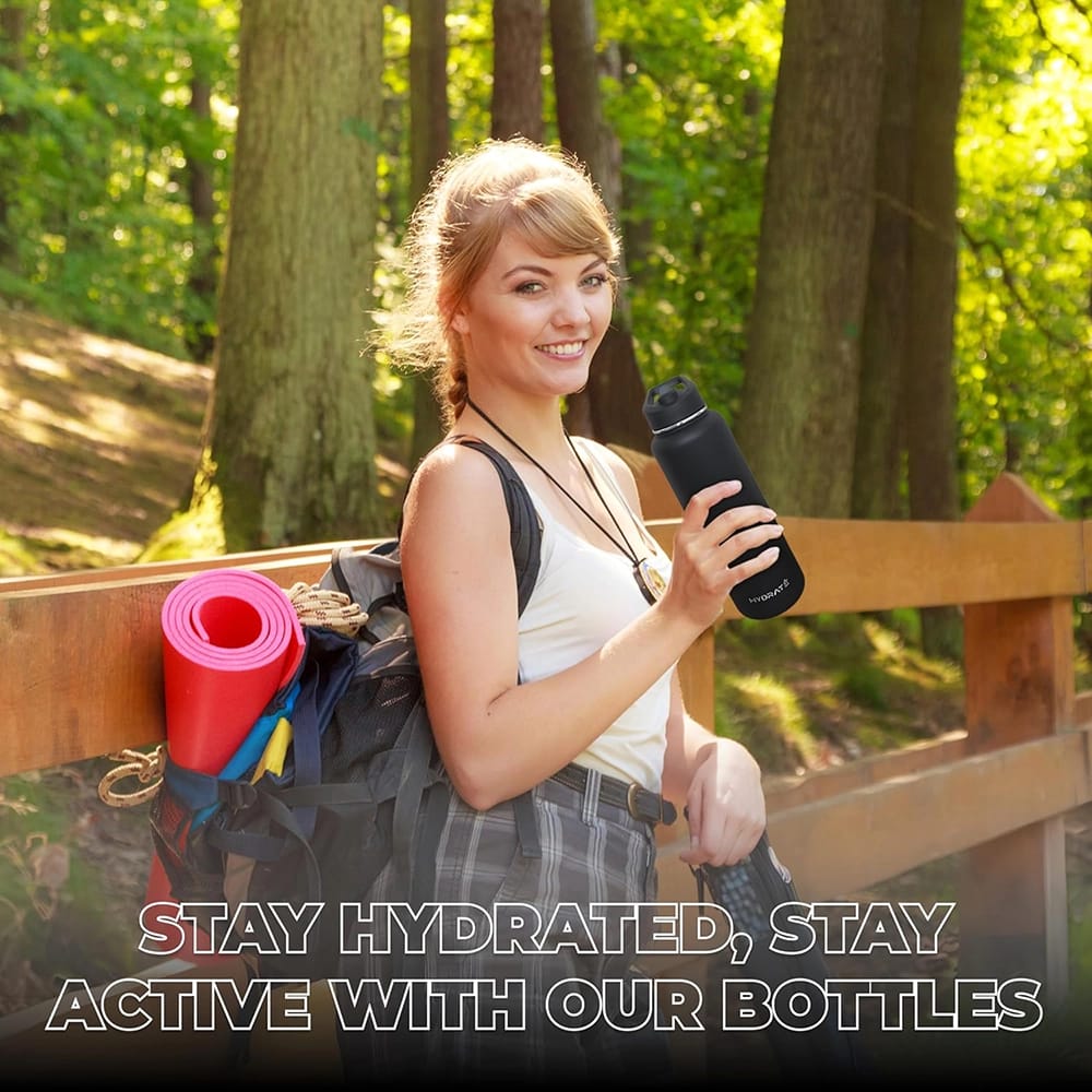 HYDRATE 40 oz Water Bottle, Black