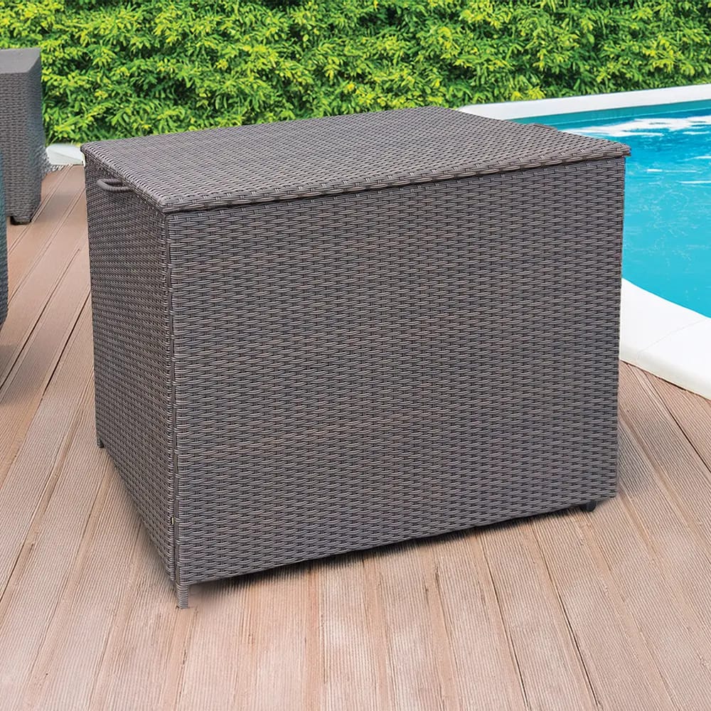 Resin Wicker Deck Box, 78 Gal