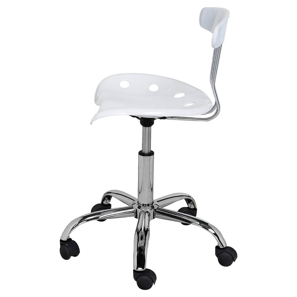 OneSpace Task Chair with Tractor Seat & Back, White