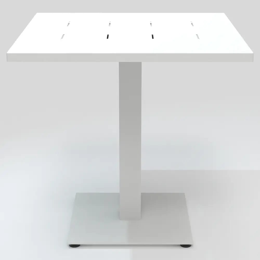 Maiori Aluminum Rectangular Outdoor Bistro Table, Blanc