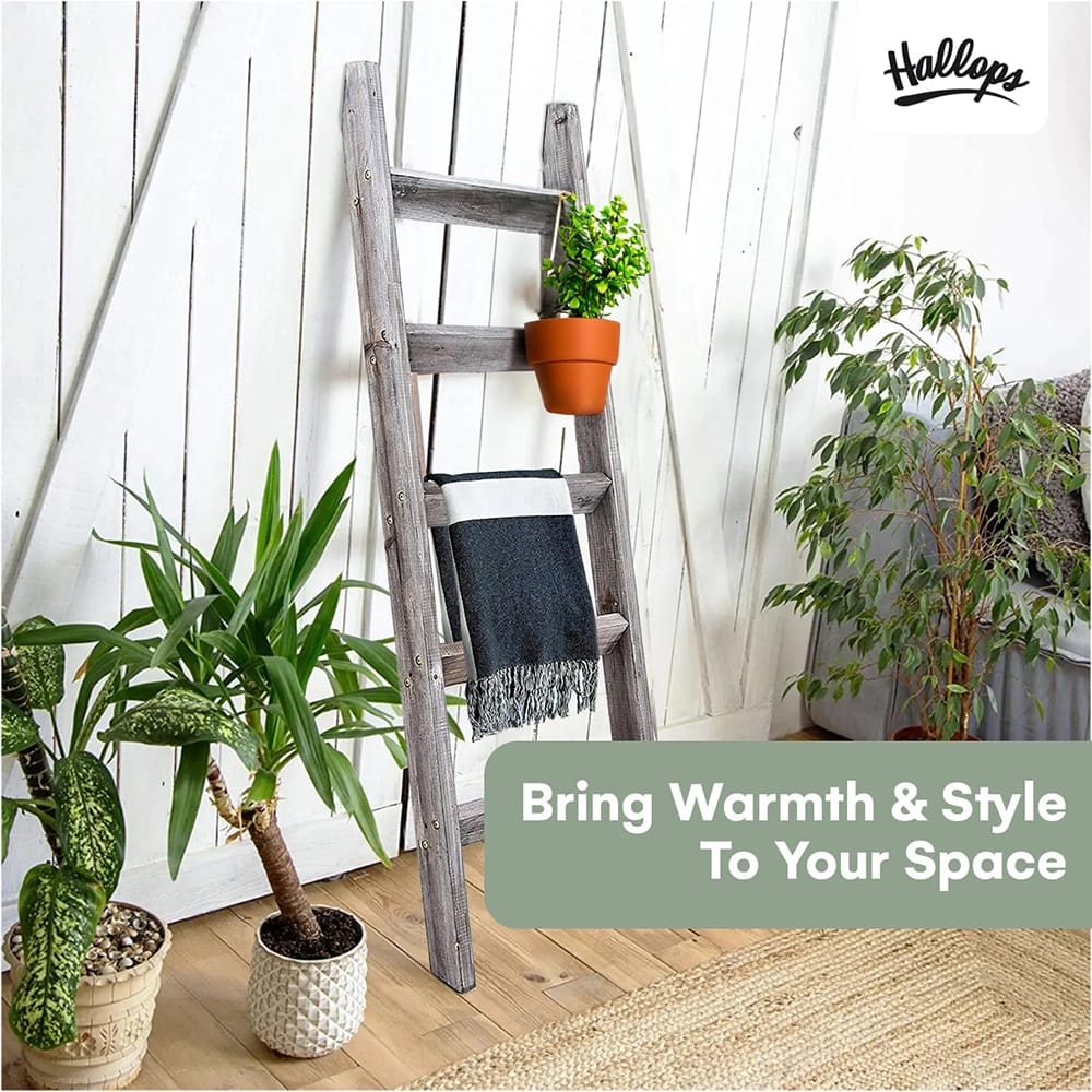 Hallops 5' Blanket Ladder, Gray