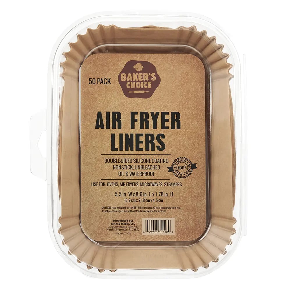 Baker's Choice Rectangle Air Fryer Liners, 50 Count