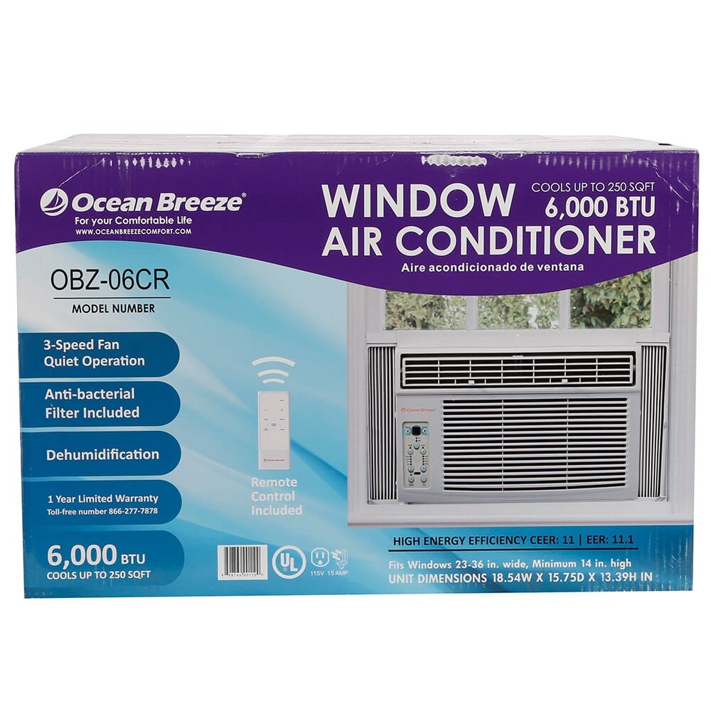 Ocean Breeze 6,000 BTU Window Air Conditioner