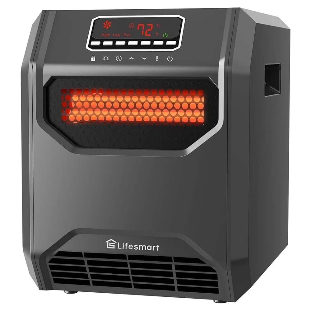 Lifesmart 6-Element Infrared Heater with Front Intake Vent and Remote