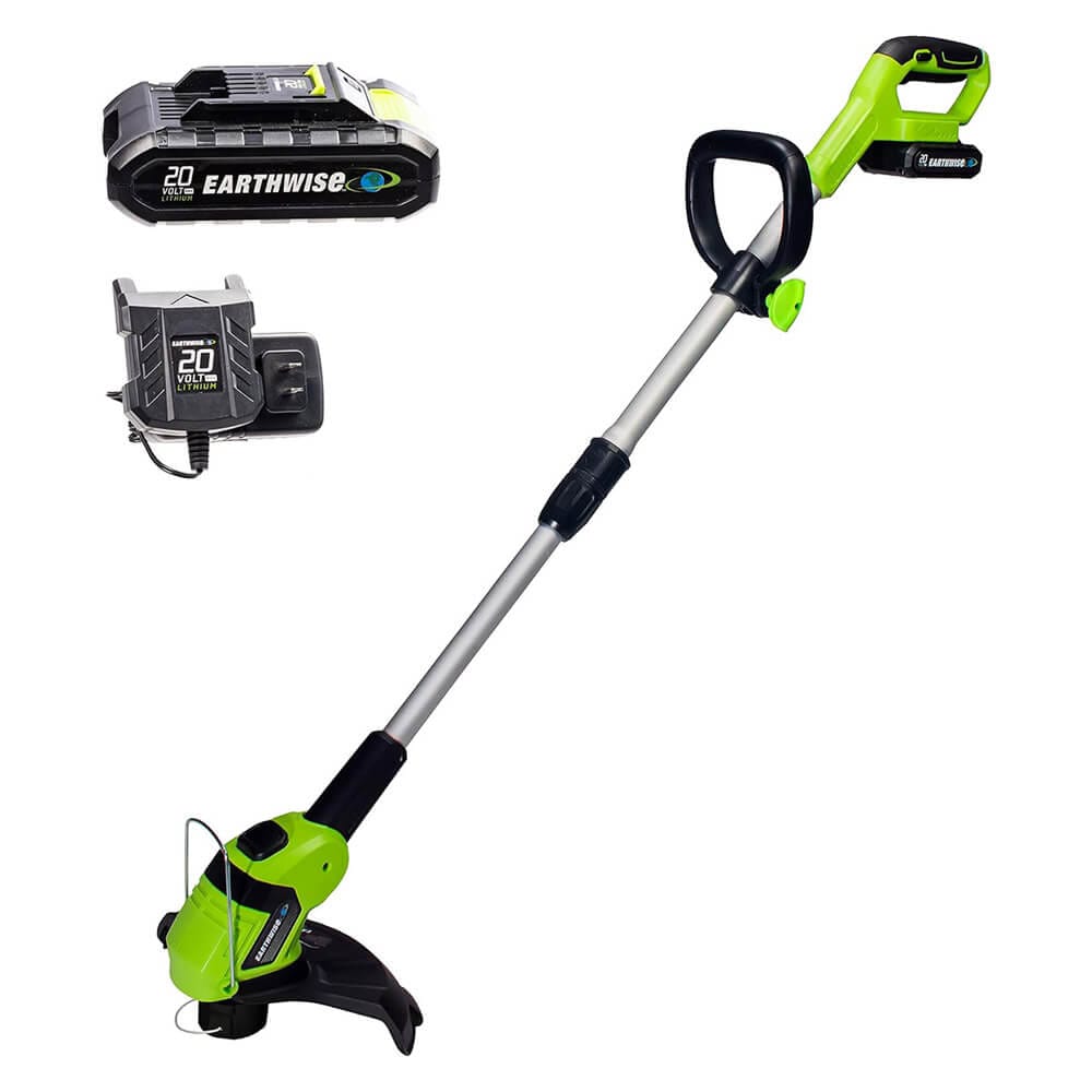 Earthwise 20-Volt 10" Cordless String Trimmer with 2.0Ah Battery & Fast Charger