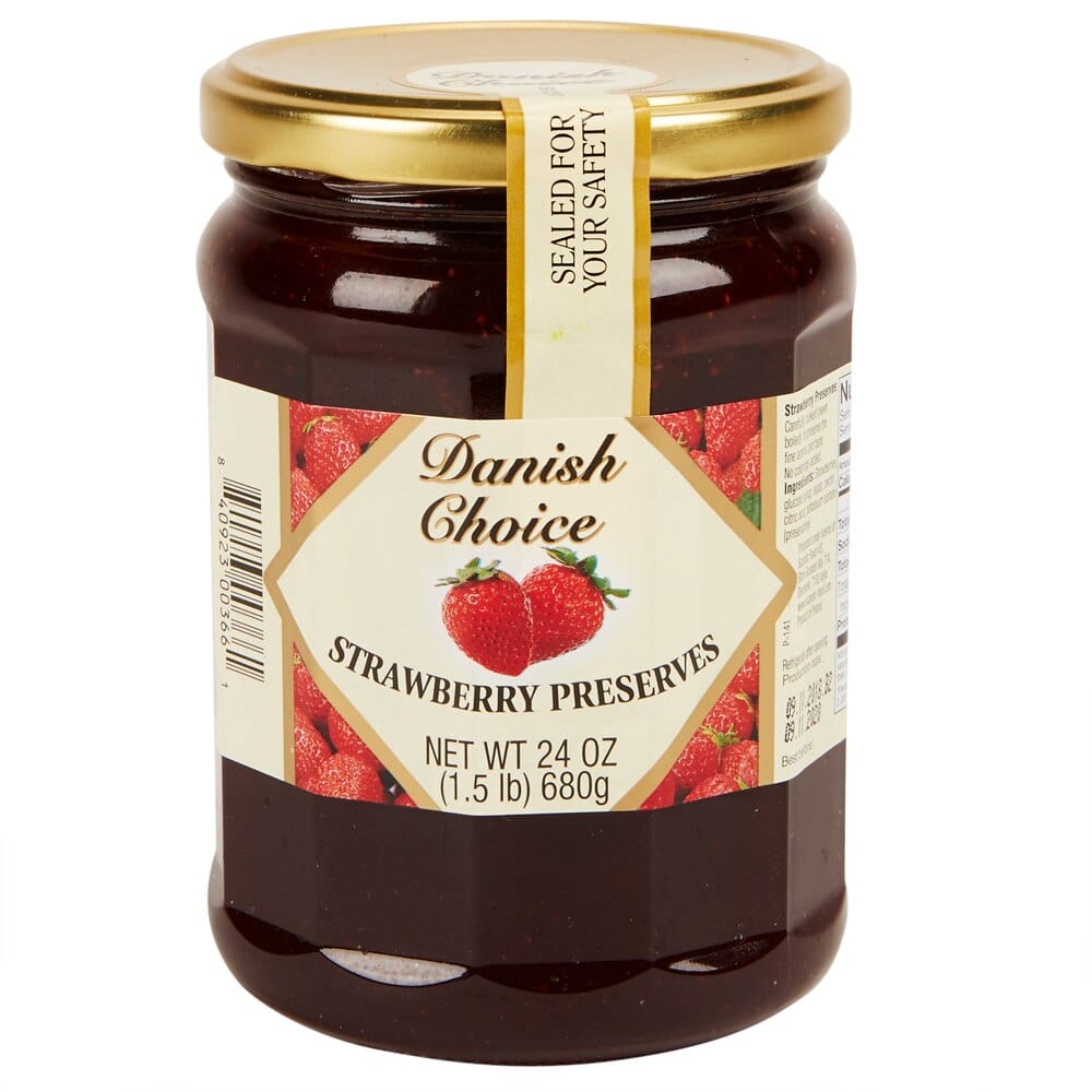 Danish Choice Strawberry Preserve, 24 oz