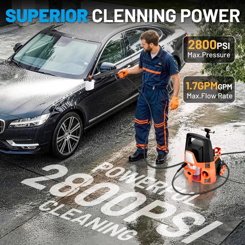 4-In-1 Electric Power Washer & Vacuum Cleaner