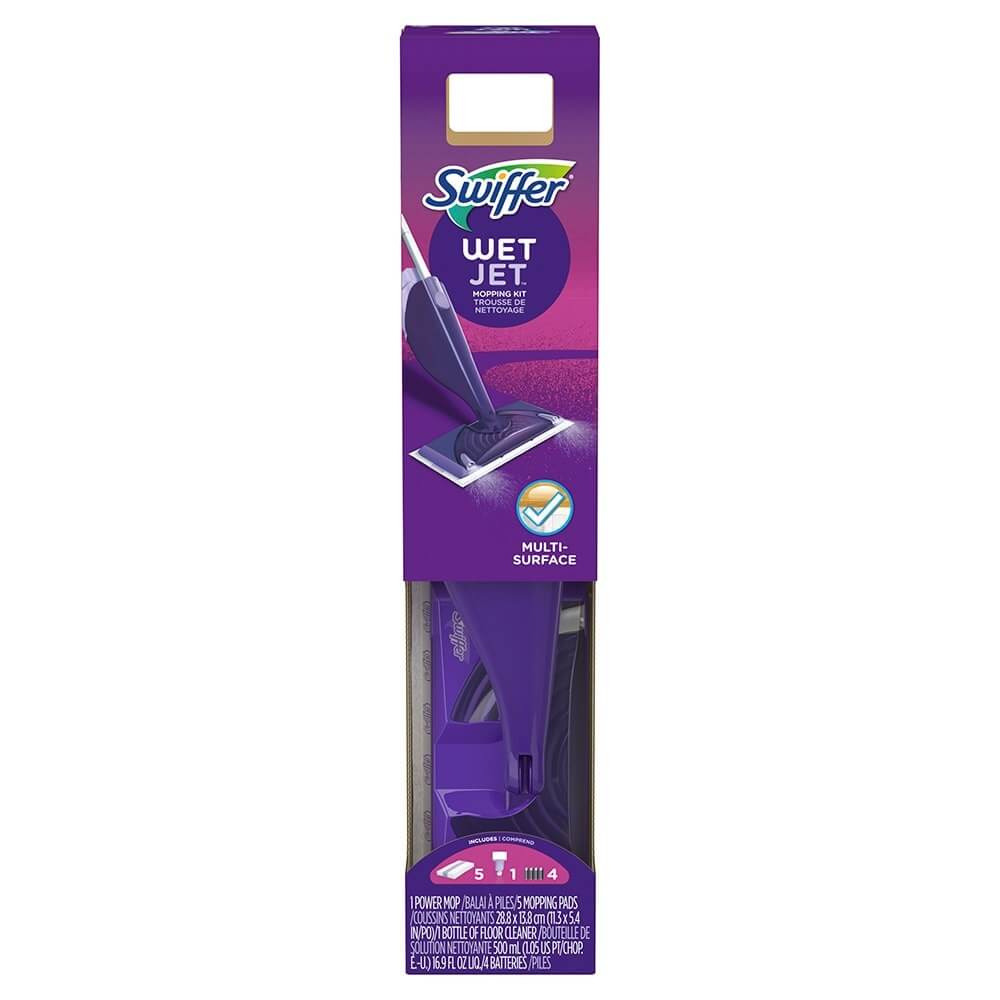 Swiffer WetJet Multi-Surface Mopping Cleanser Starting Kit, 11-Piece