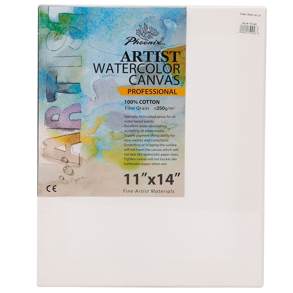 Phoenix Professional Watercolor Artist Canvas, 11" x 14"