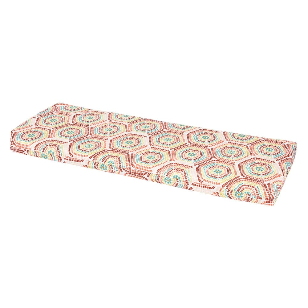 Outdoor Bench Cushion, Villa Mosaic