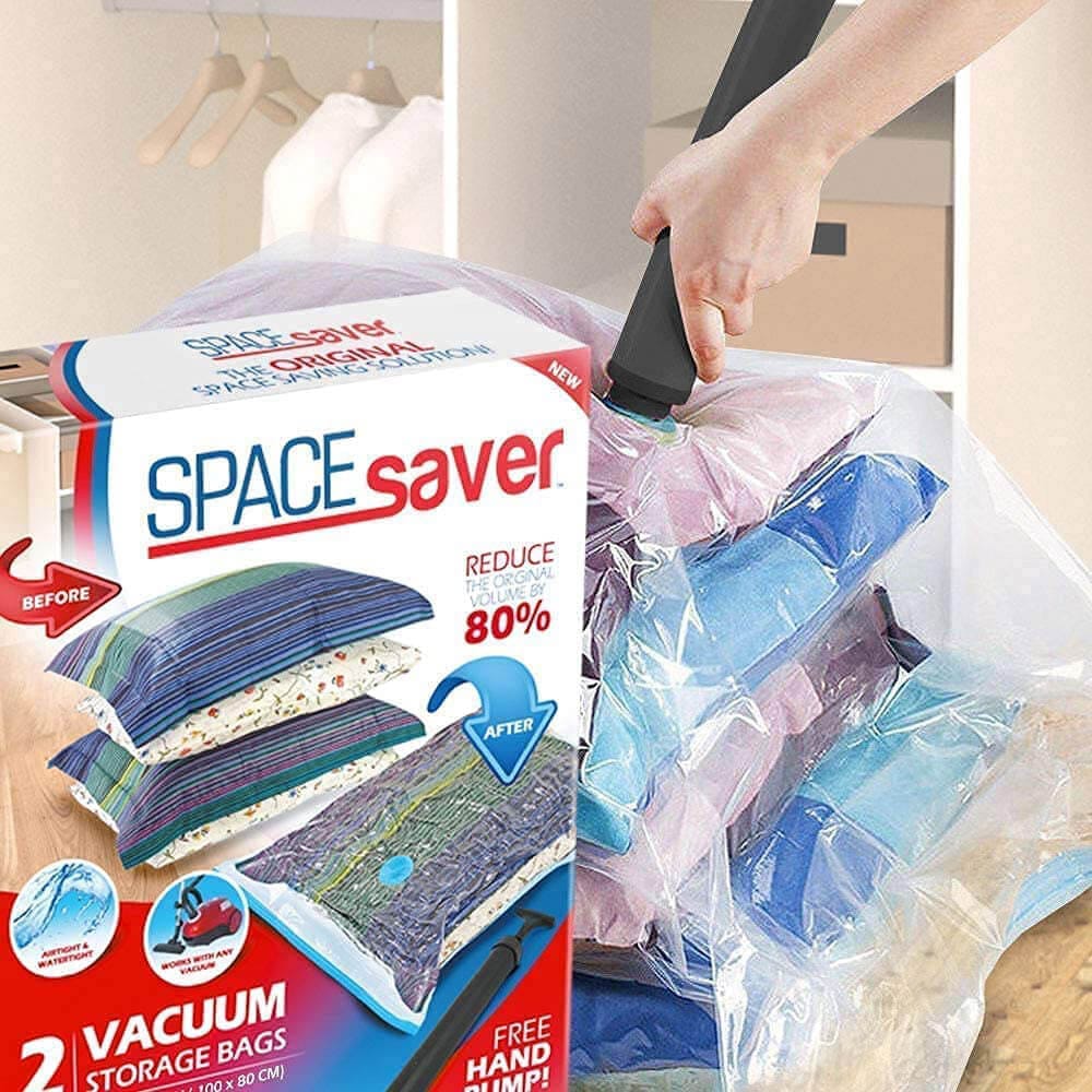 Spacesaver Premium Space Saver Vacuum Storage Bags, Jumbo Size, 2-Pack