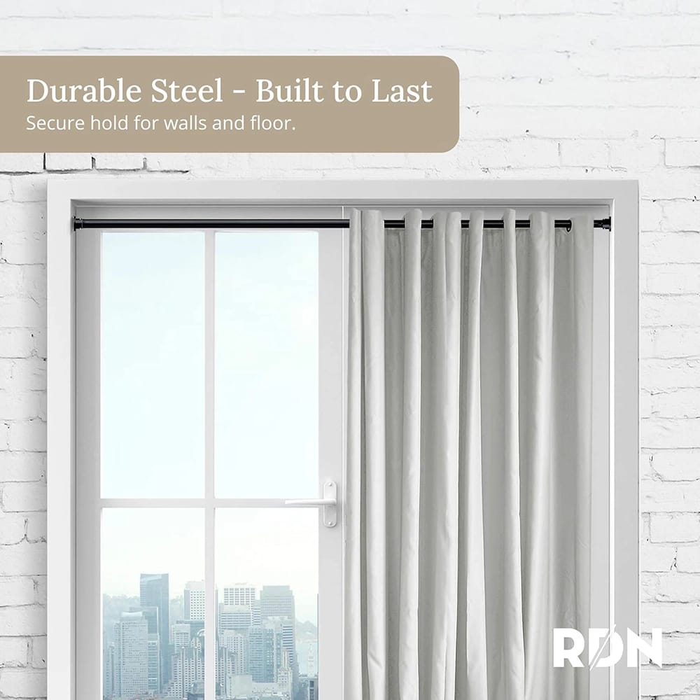 Room/Dividers/Now Tension Curtain Rod, 80"-120", Black