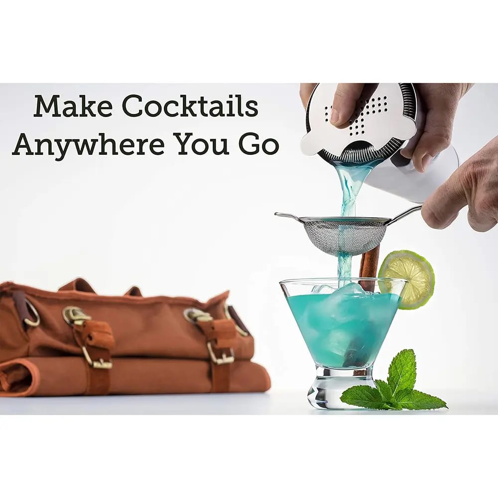 Mixology & Craft 17-Piece Travel Bartender Kit Bag