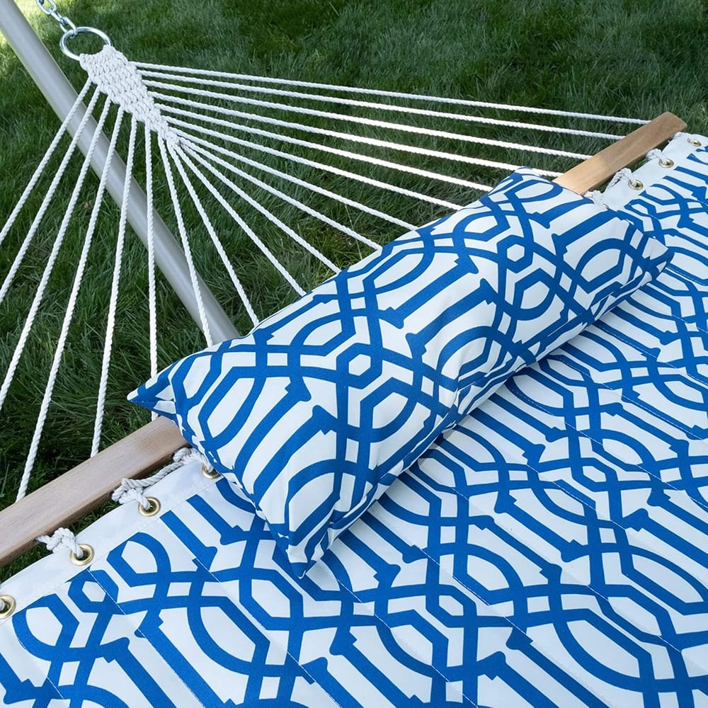 Castaway Living Quilted Hammock with Stand, Navy