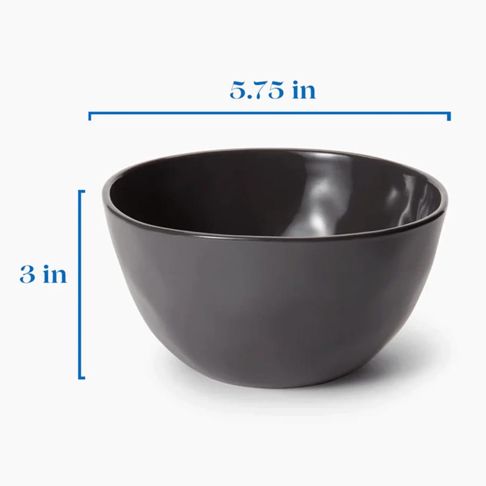 Leeway Bowl, Solid Slate, Set of 4