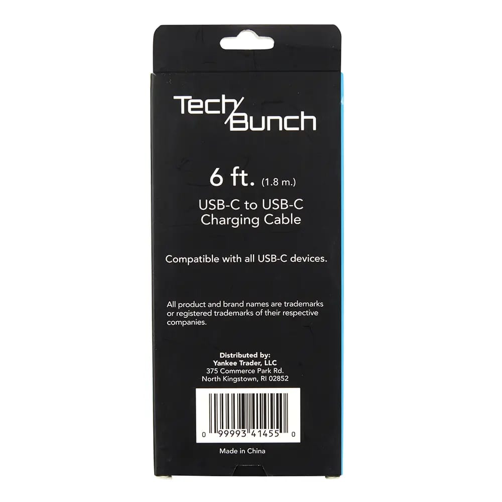Tech Bunch USB-C to USB-C Charging Cable, 6'