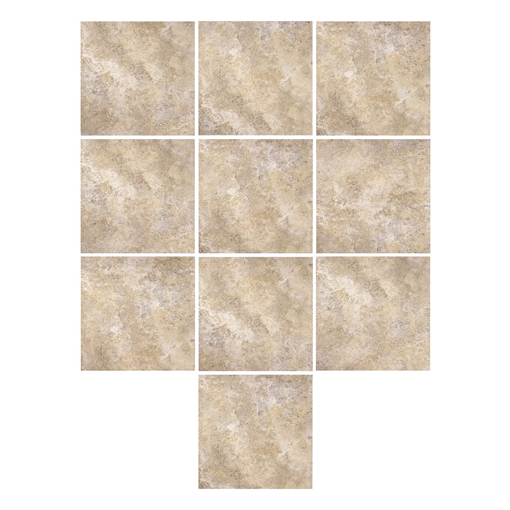 Cristal Ceramicas 13" x 13" Porcelain Square Tile, Beige