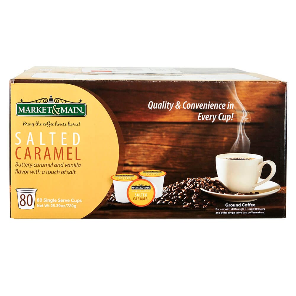 Market & Main Salted Caramel Coffee, 80 Count