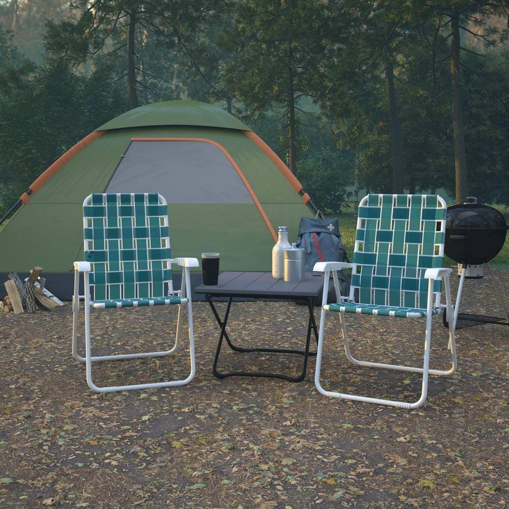 Novogratz Steel Folding Chairs, Teal, 2 Pack