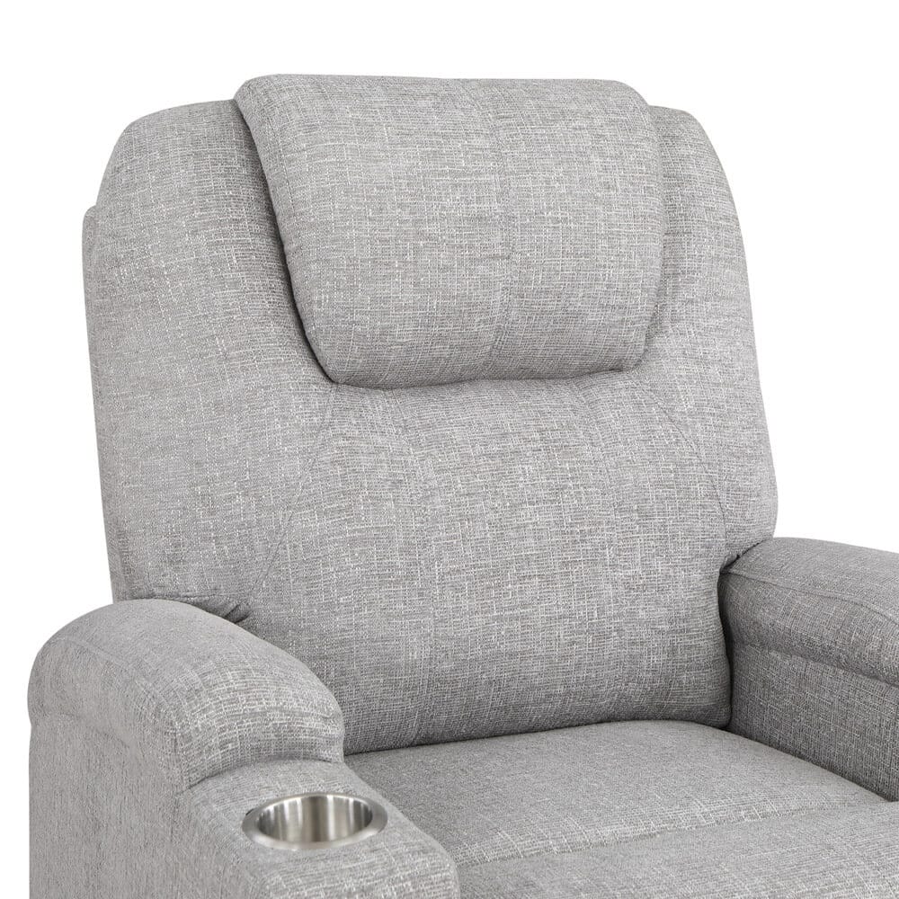 Chenille Power Lift Chair with Heat & Massage, Gray