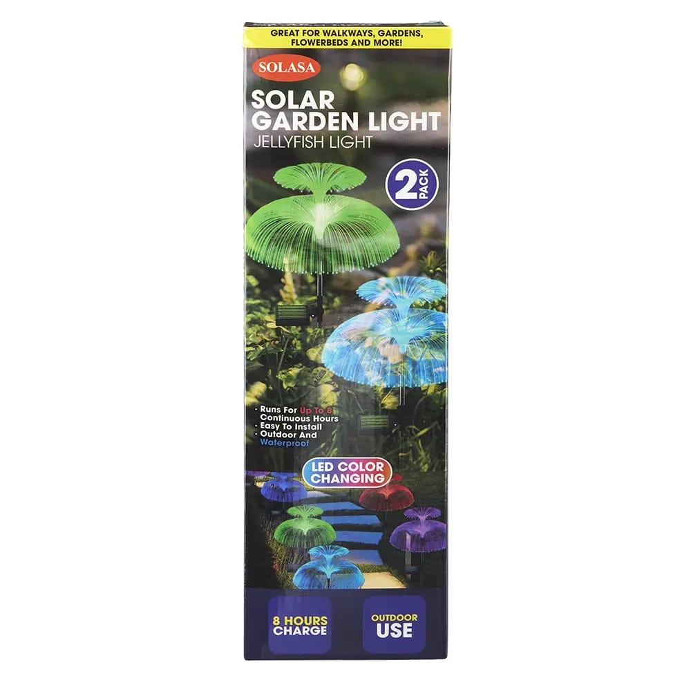 Solasa Solar Garden Jellyfish Light, 2pk