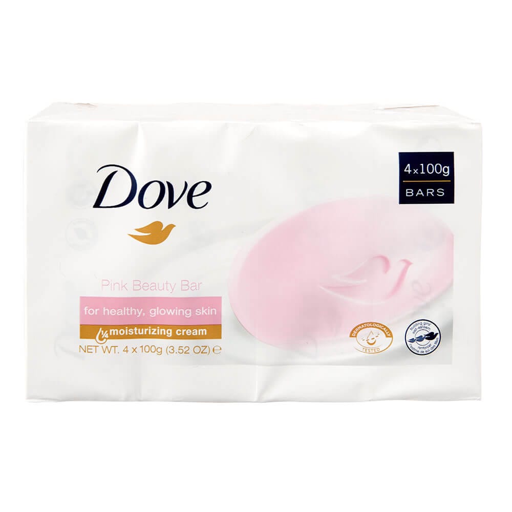 Dove Pink Beauty Bar Soap, 4 Count