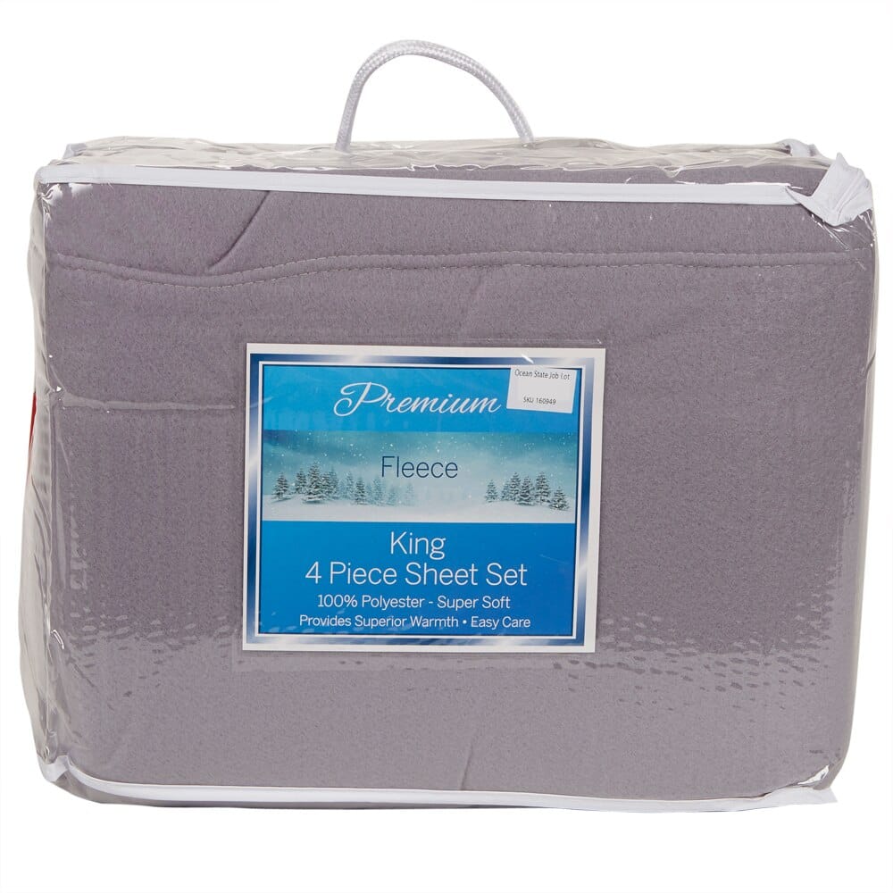 Soft Home Premium Fleece King Sheet Set, 4-Piece